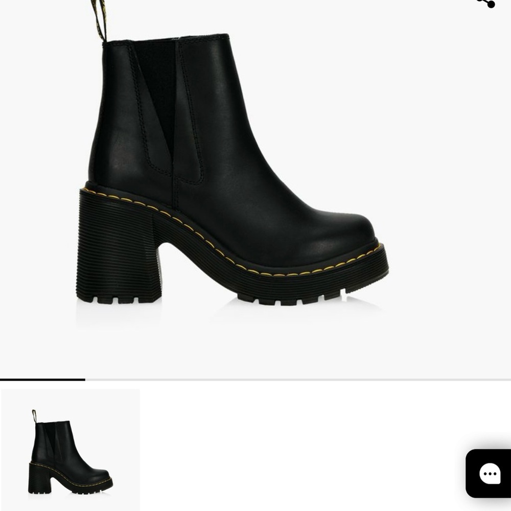 Dr. Martens Spence Leather Flared Heel Boots